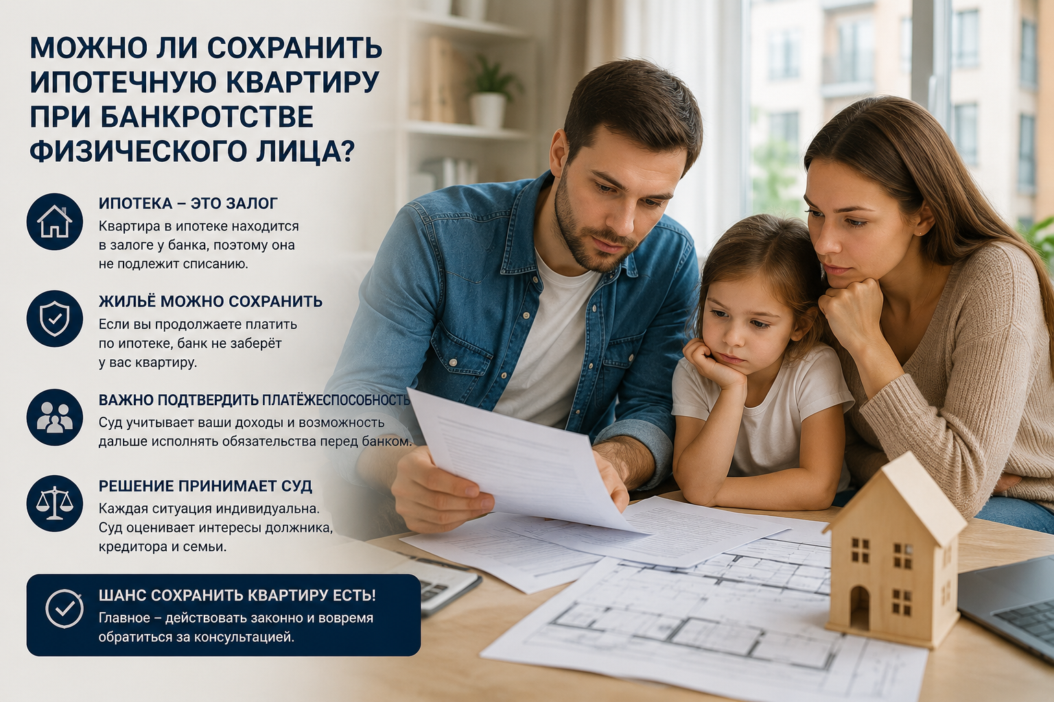Можно ли сохранить ипотечную квартиру при банкротстве